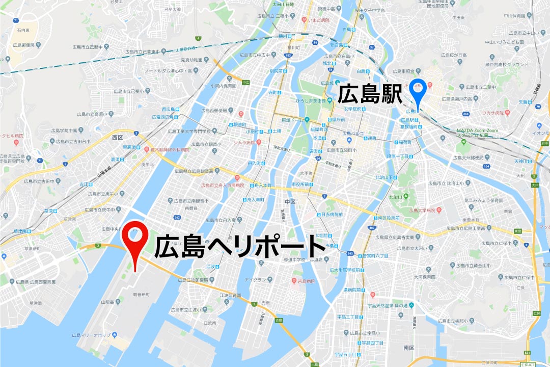 hiroshima_heliport access map