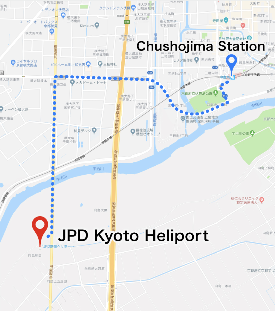 kyoto_heliport access map