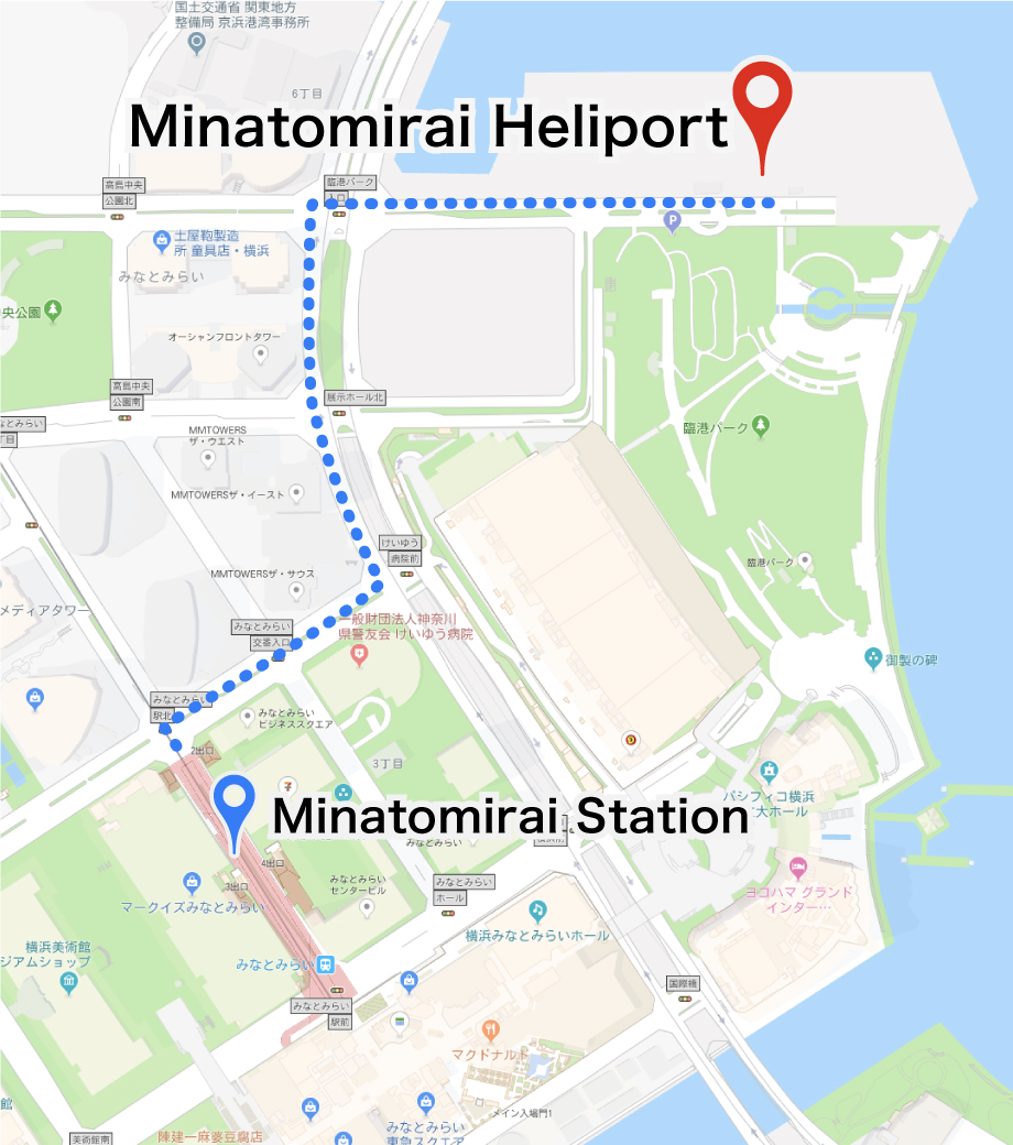 minatomirai_heliport access map